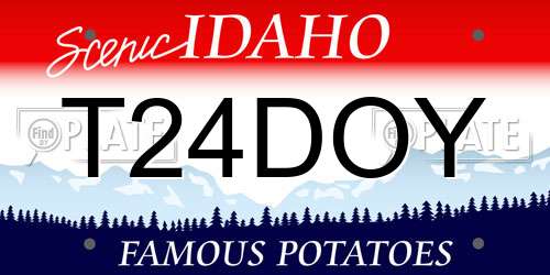 T24DOY Idaho License Plate