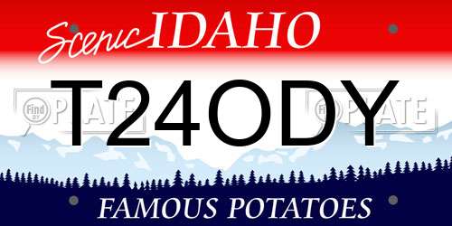 T24ODY Idaho License Plate