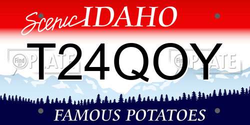 T24QOY Idaho License Plate