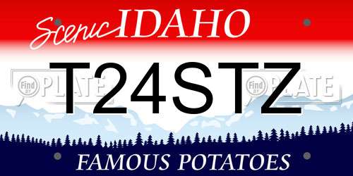 T24STZ Idaho License Plate