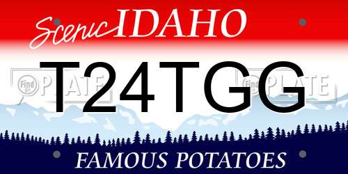 T24TGG Idaho License Plate
