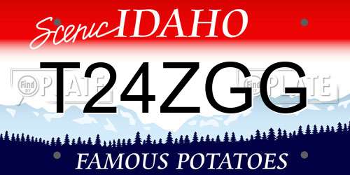 T24ZGG Idaho License Plate