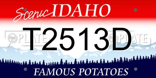 T2513D Idaho License Plate
