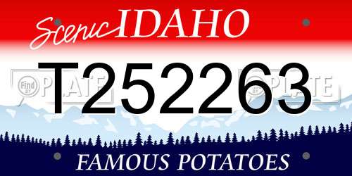 T252263 Idaho License Plate