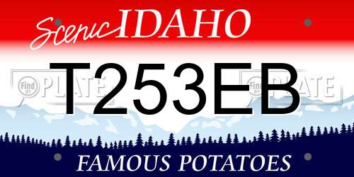 T253EB Idaho License Plate