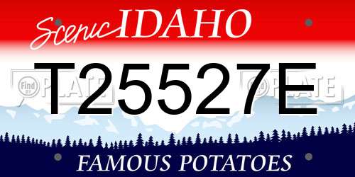 T25527E Idaho License Plate