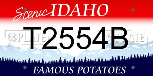 T2554B Idaho License Plate