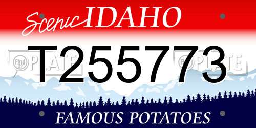 T255773 Idaho License Plate