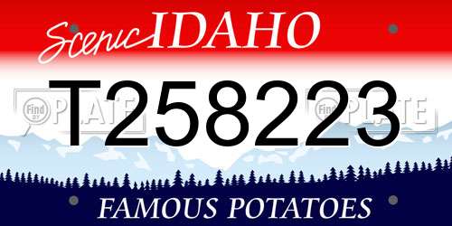 T258223 Idaho License Plate
