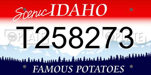 T258273 Idaho License Plate