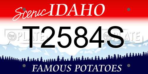 T2584S Idaho License Plate
