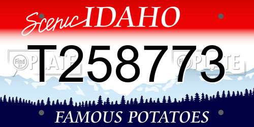 T258773 Idaho License Plate