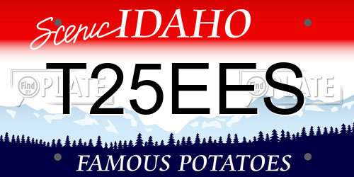 T25EES Idaho License Plate
