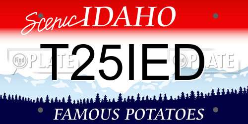 T25IED Idaho License Plate
