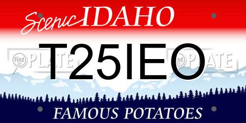 T25IEO Idaho License Plate