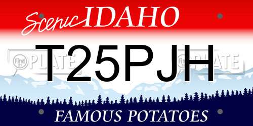 T25PJH Idaho License Plate