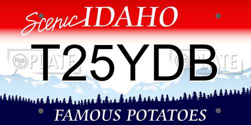 T25YDB Idaho License Plate