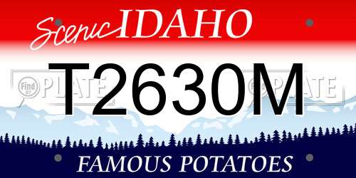 T2630M Idaho License Plate