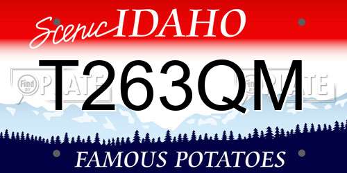 T263QM Idaho License Plate