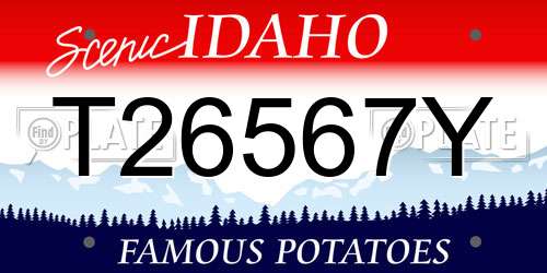 T26567Y Idaho License Plate