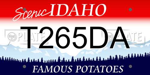 T265DA Idaho License Plate