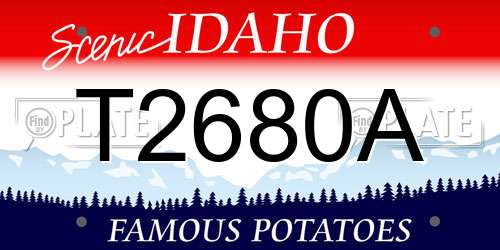 T2680A Idaho License Plate