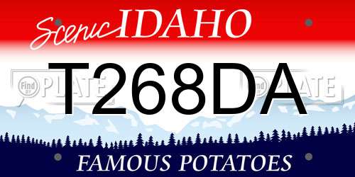 T268DA Idaho License Plate