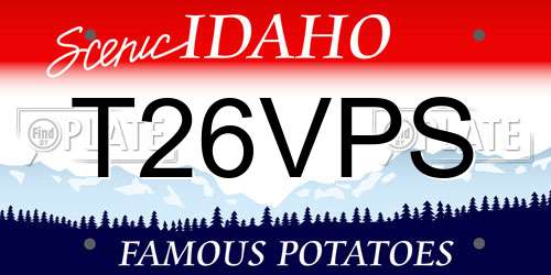 T26VPS Idaho License Plate