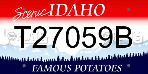 T27059B Idaho License Plate