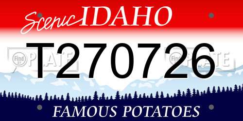 T270726 Idaho License Plate