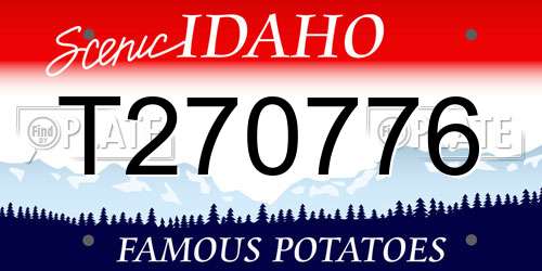 T270776 Idaho License Plate