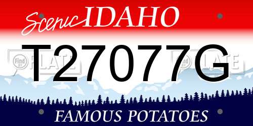 T27077G Idaho License Plate