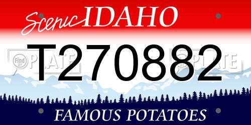 T270882 Idaho License Plate
