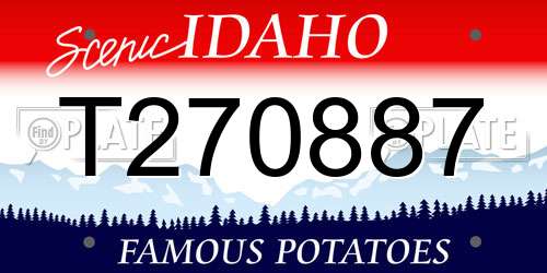 T270887 Idaho License Plate