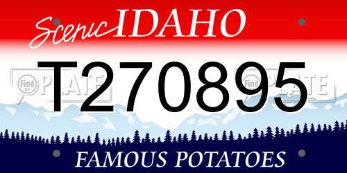T270895 Idaho License Plate
