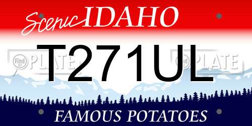 T271UL Idaho License Plate