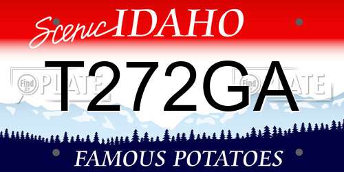T272GA Idaho License Plate