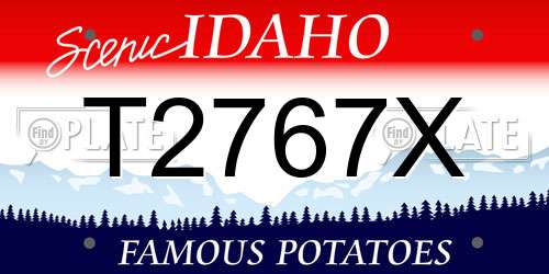 T2767X Idaho License Plate