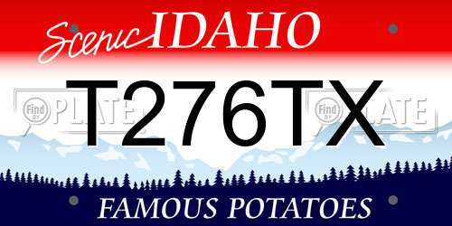 T276TX Idaho License Plate
