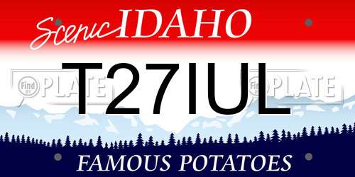 T27IUL Idaho License Plate