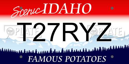 T27RYZ Idaho License Plate