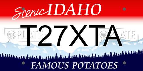 T27XTA Idaho License Plate