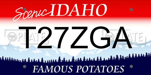 T27ZGA Idaho License Plate