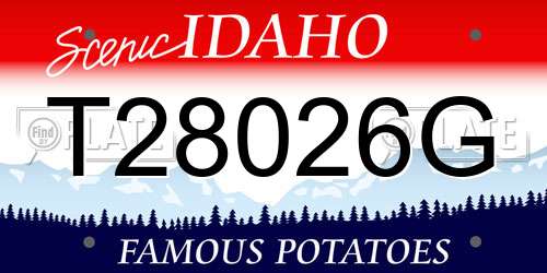 T28026G Idaho License Plate