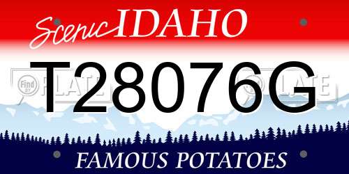 T28076G Idaho License Plate