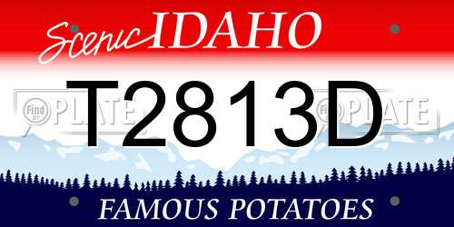 T2813D Idaho License Plate