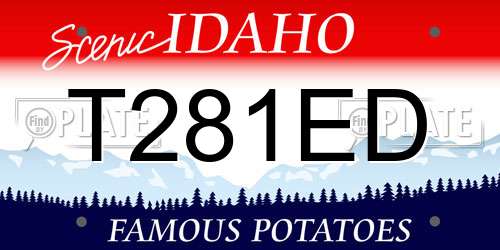 T281ED Idaho License Plate