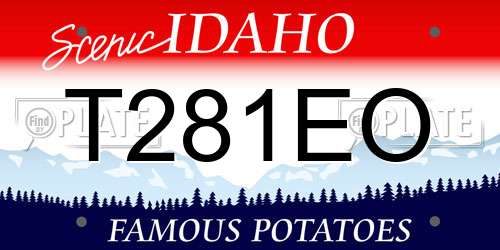 T281EO Idaho License Plate