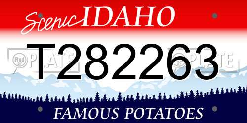 T282263 Idaho License Plate