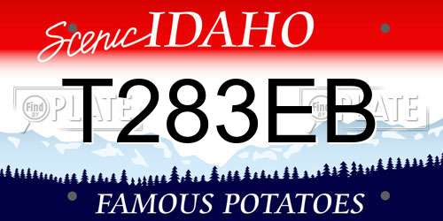T283EB Idaho License Plate